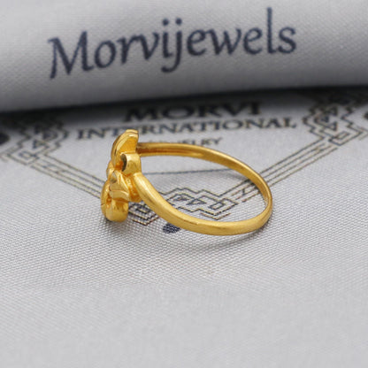 Flower 22k Solid Yellow Gold Handmade Ring Jewelry, K6195