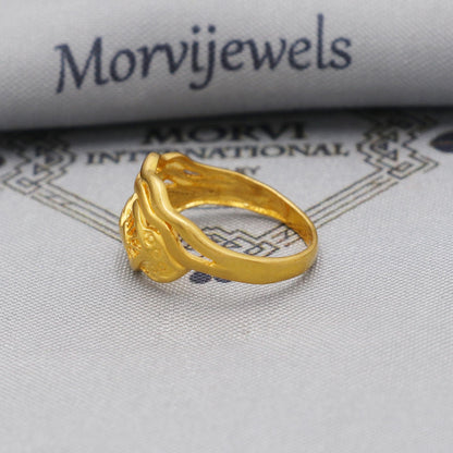 22kt 22k Solid Yellow Gold Handmade Ring Jewelry, K6198
