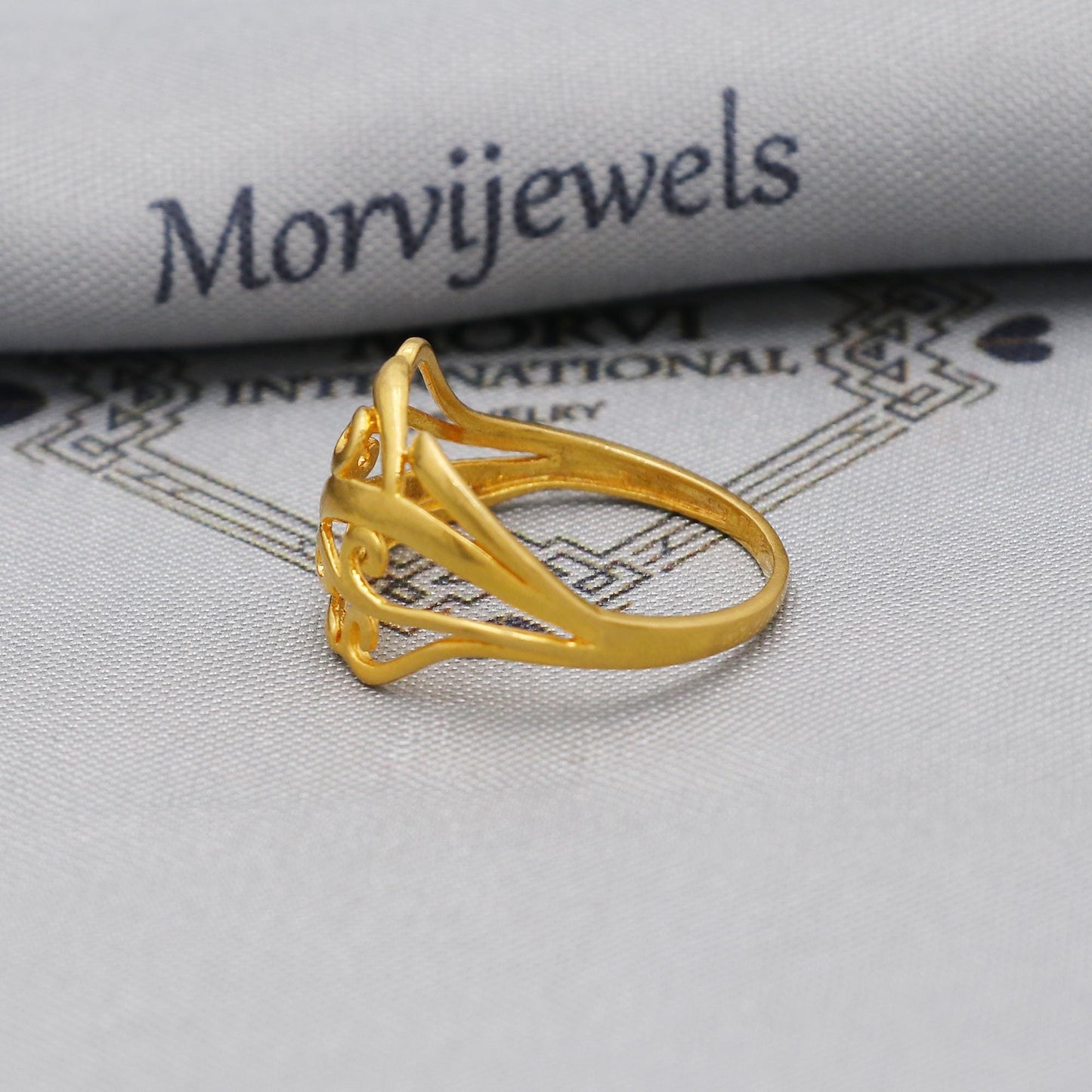 Art deco 22kt 22k Solid Yellow Gold Handmade Ring Jewelry, K6200