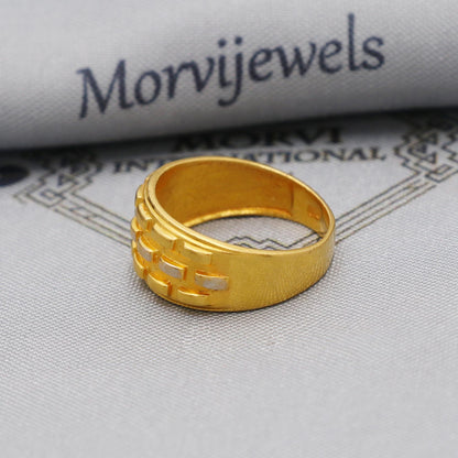 Art deco 22kt 22k Solid Yellow Gold Handmade Ring Jewelry, K6201