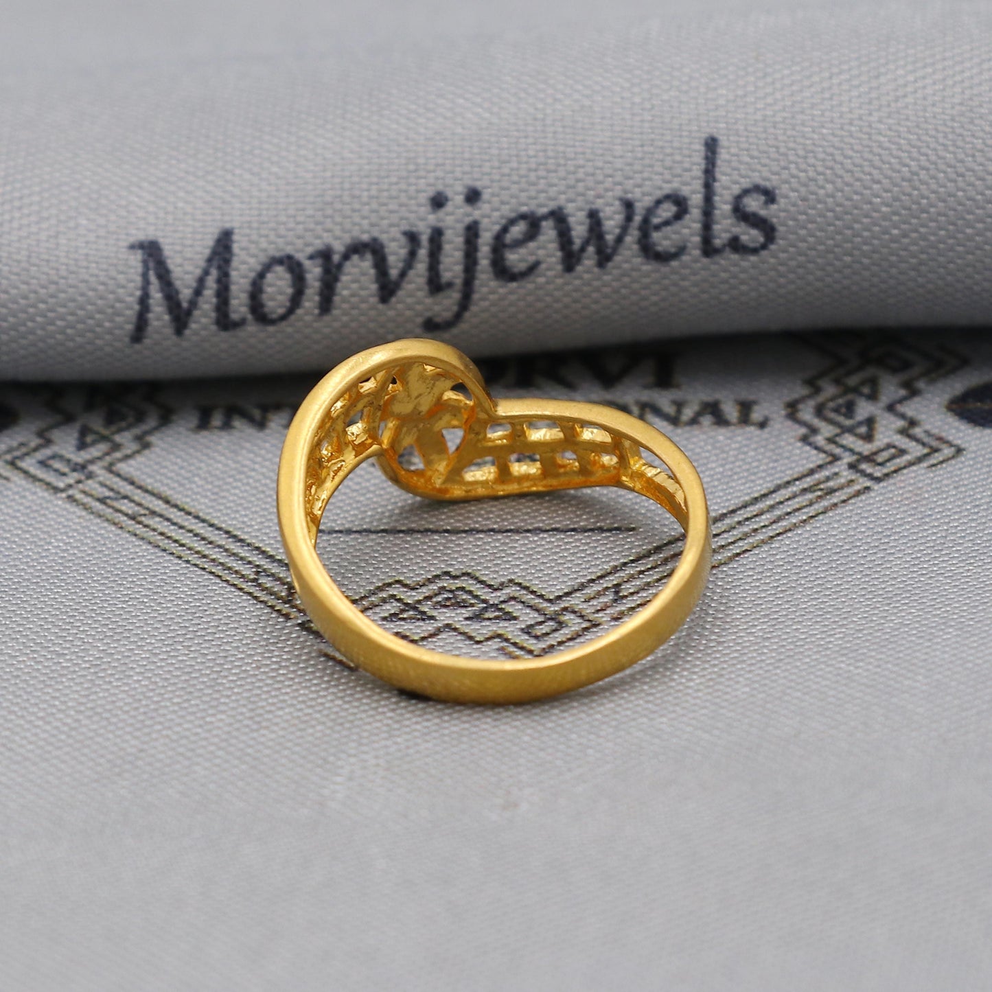 22kt 22k Solid Yellow Gold Handmade Flower Ring Jewelry, K6202