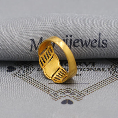 Classic 22kt 22k Solid Yellow Gold Handmade Ring Jewelry, K6204