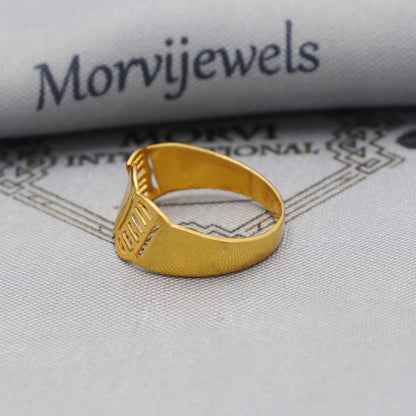 Classic 22kt 22k Solid Yellow Gold Handmade Ring Jewelry, K6204