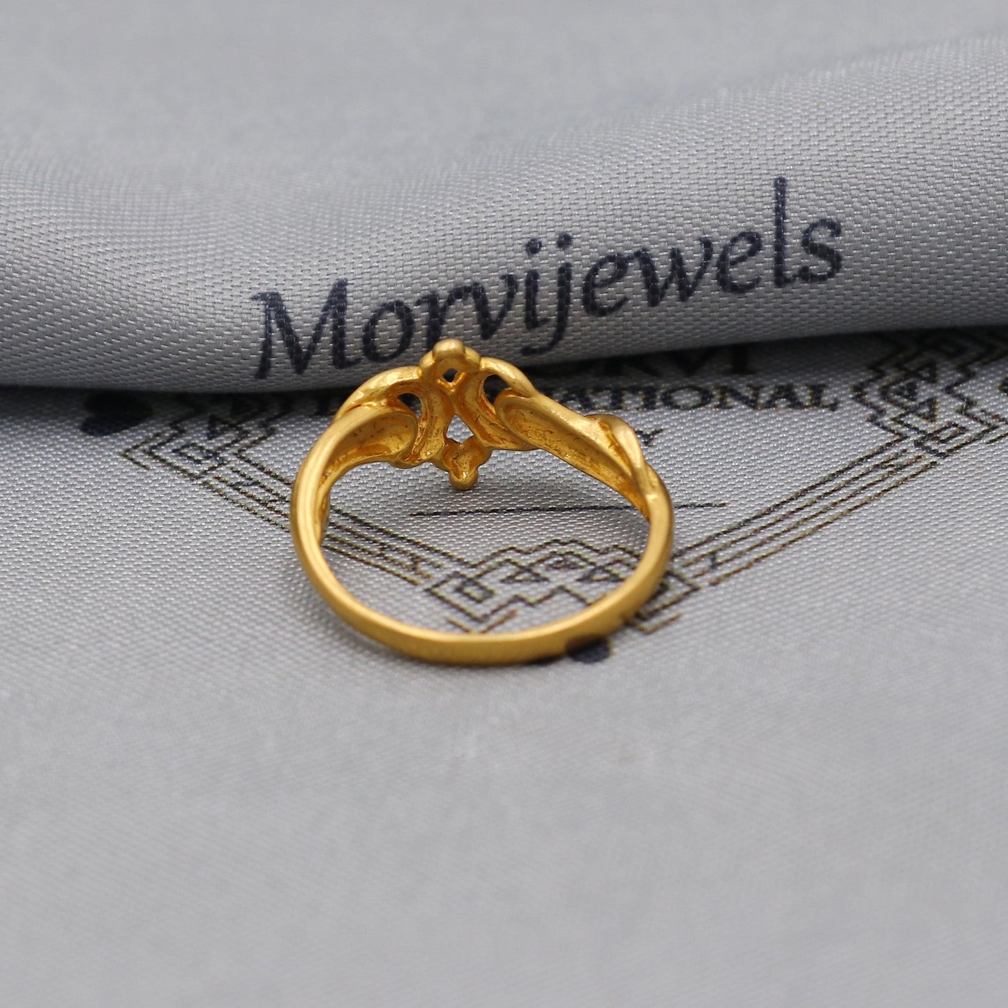 22k Solid Yellow Gold Handmade Ring Jewelry, K6206