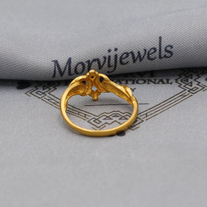 22k Solid Yellow Gold Handmade Ring Jewelry, K6206