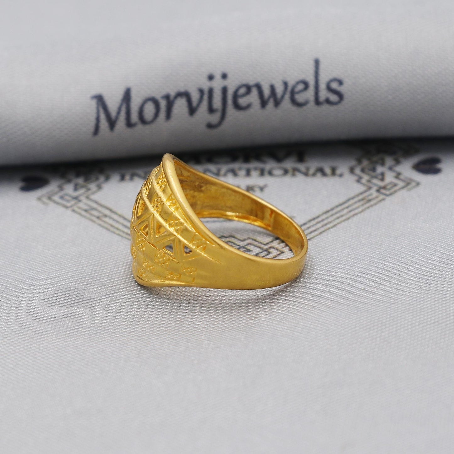 22kt 22k Solid Yellow Gold Handmade Vintage Design Ring Jewelry, K6209