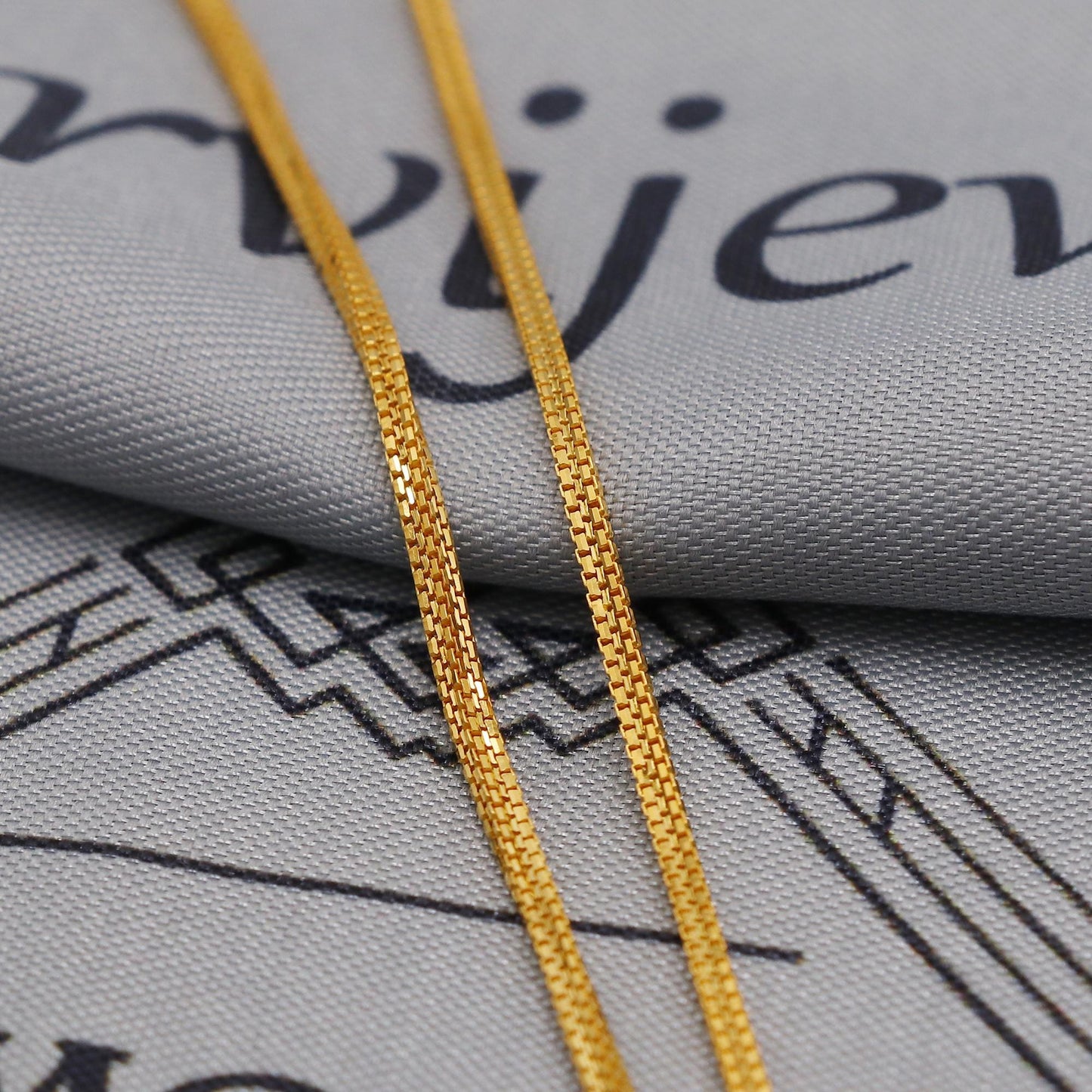 22K Gold Box Chain Necklace, Yellow Gold Box Chain, Women Men Chain Necklace Jewelry, Elegant Chain Indian Necklace, Gift For Her, K6047