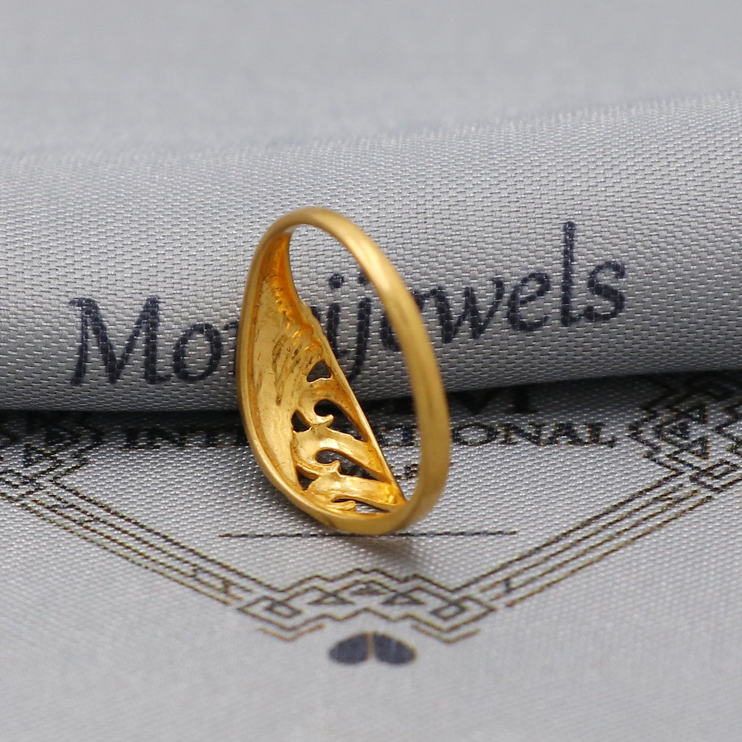 22kt 22k Solid Yellow Gold Handmade Vintage Design Ring Jewelry, K6212