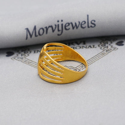 22kt 22k Solid Yellow Gold Handmade Indian Ring Jewelry, K6215