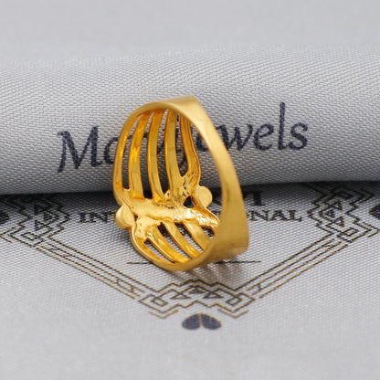 22kt 22k Solid Yellow Gold Handmade Indian Ring Jewelry, K6215