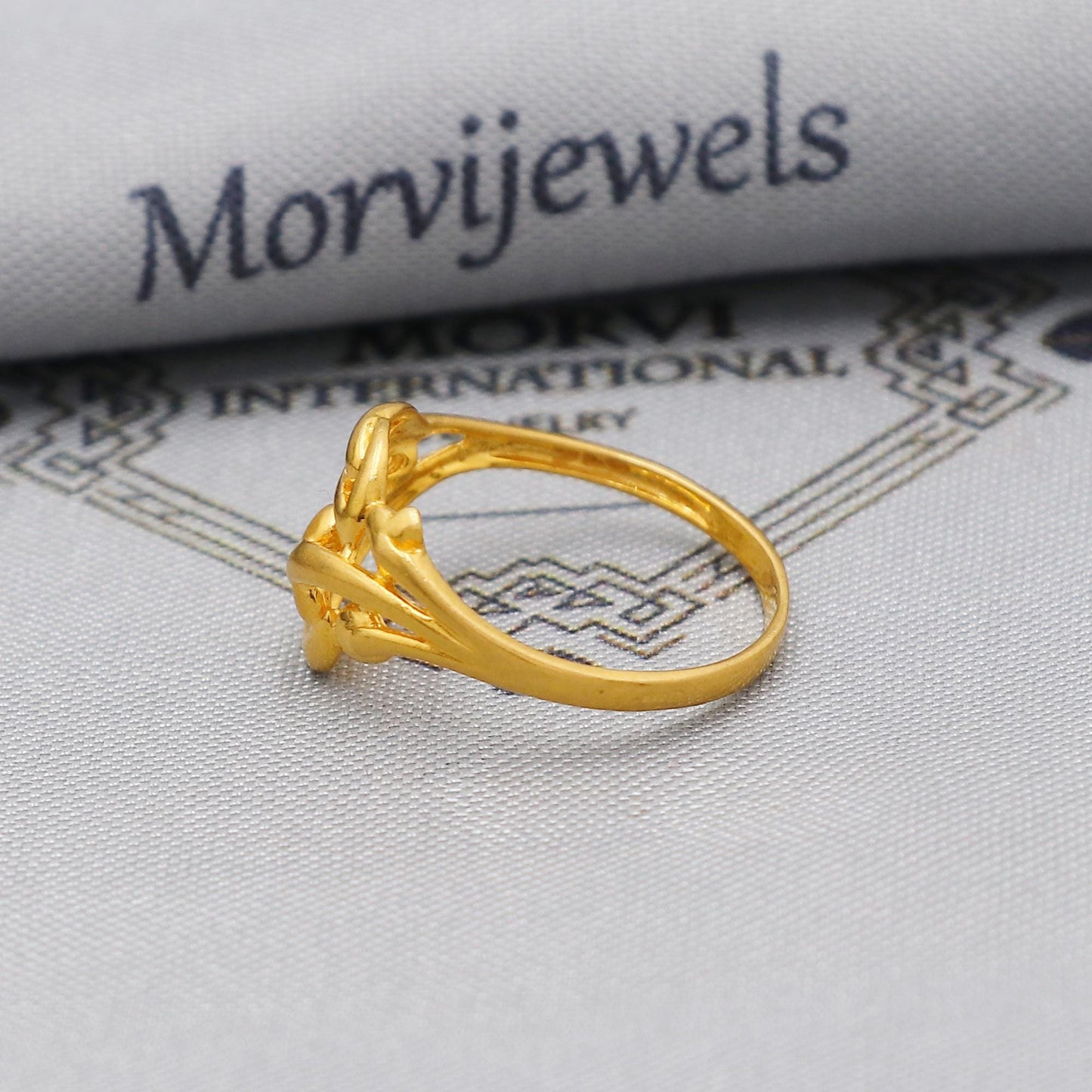22k 22kt Solid Yellow Gold Handmade Floral Design Ring Jewelry, K6216