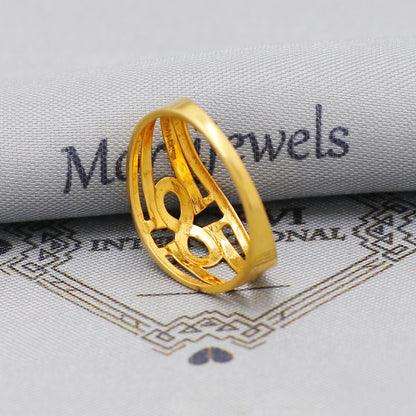 22k 22kt Solid Yellow Gold Handmade Infinity Design Ring Jewelry, K6217