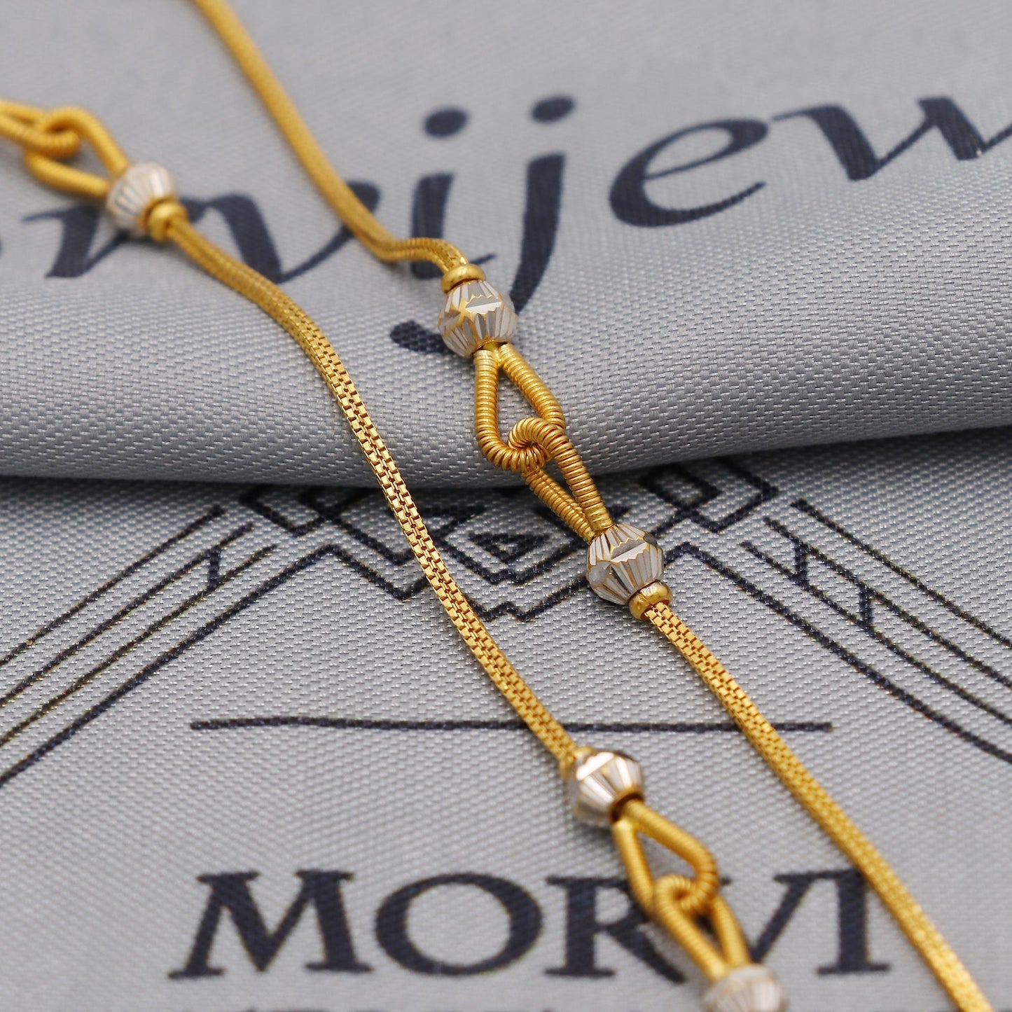 Fancy style 22k Gold Necklace Jewelry, Beads Box 22kt Jewelry Chain, Indian Gold Necklace, Party Wear Indian Chain Jewelry, K6069