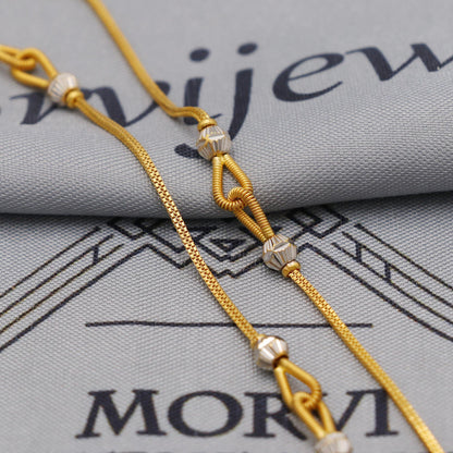 Fancy style 22k Gold Necklace Jewelry, Beads Box 22kt Jewelry Chain, Indian Gold Necklace, Party Wear Indian Chain Jewelry, K6069