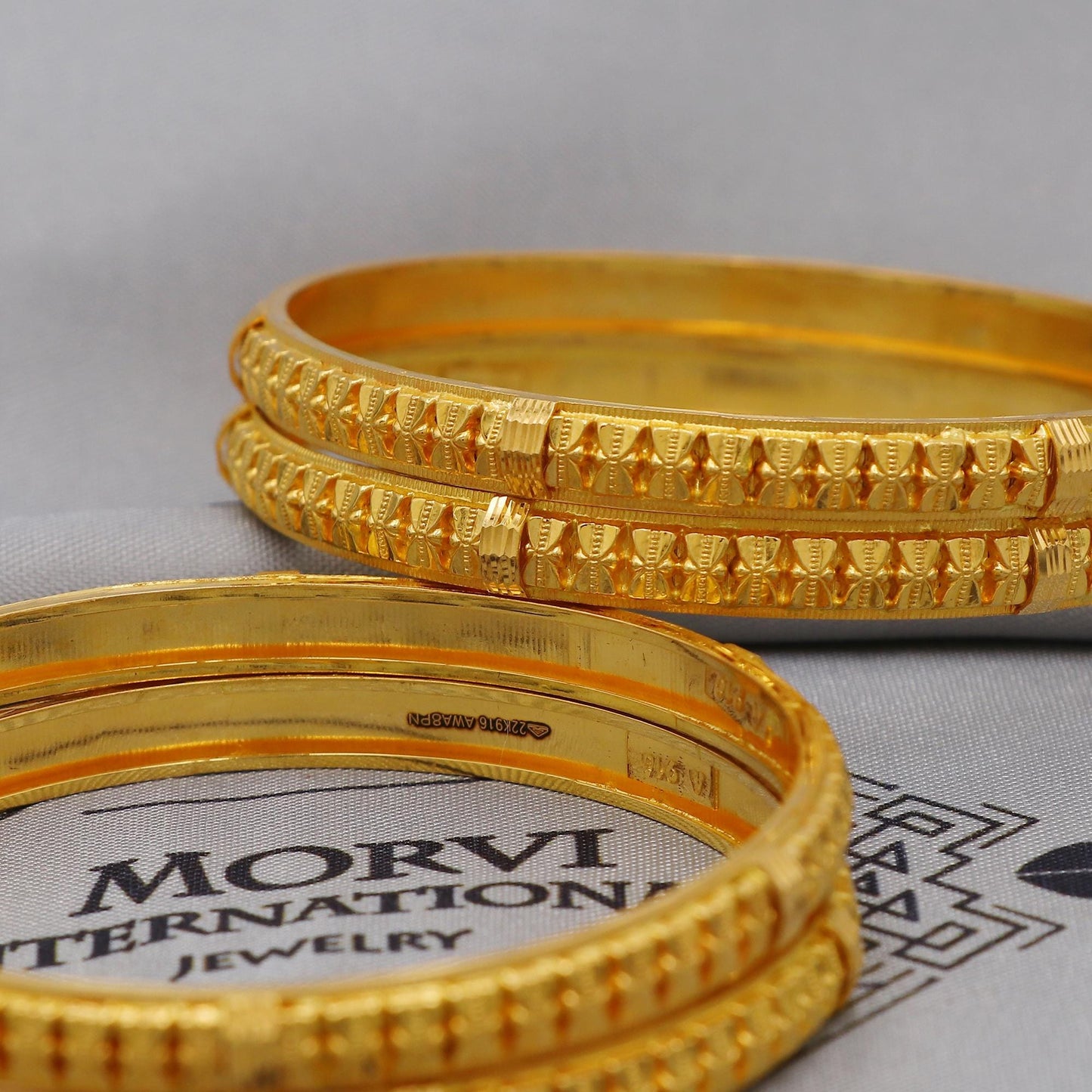 Pure 22k Gold Bangles Indian Handmade vintage design, Traditional Rajasthan India, Bangle Bracelet Wedding women Jewelry,