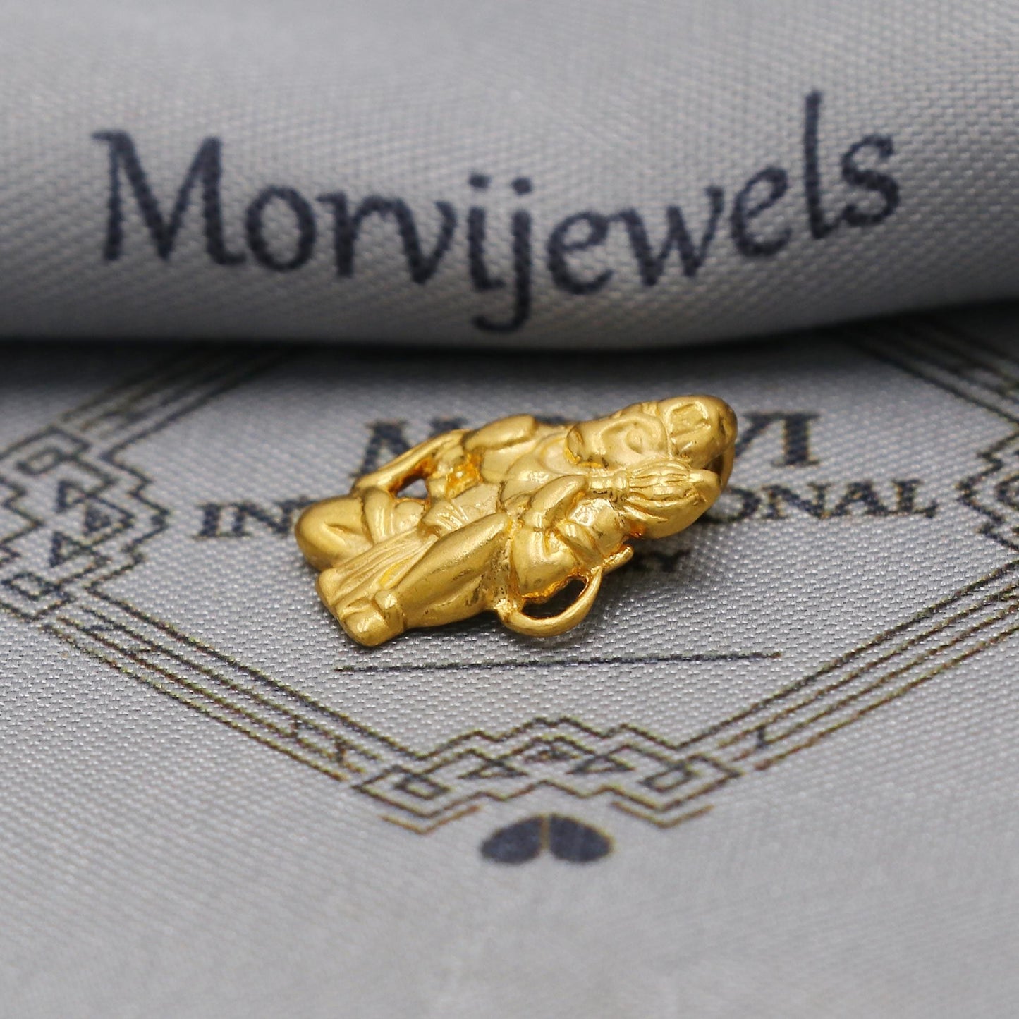 Hanuman ji hindu god 22k Gold Pendant Indian 22kt Jewelry made in india, K6264
