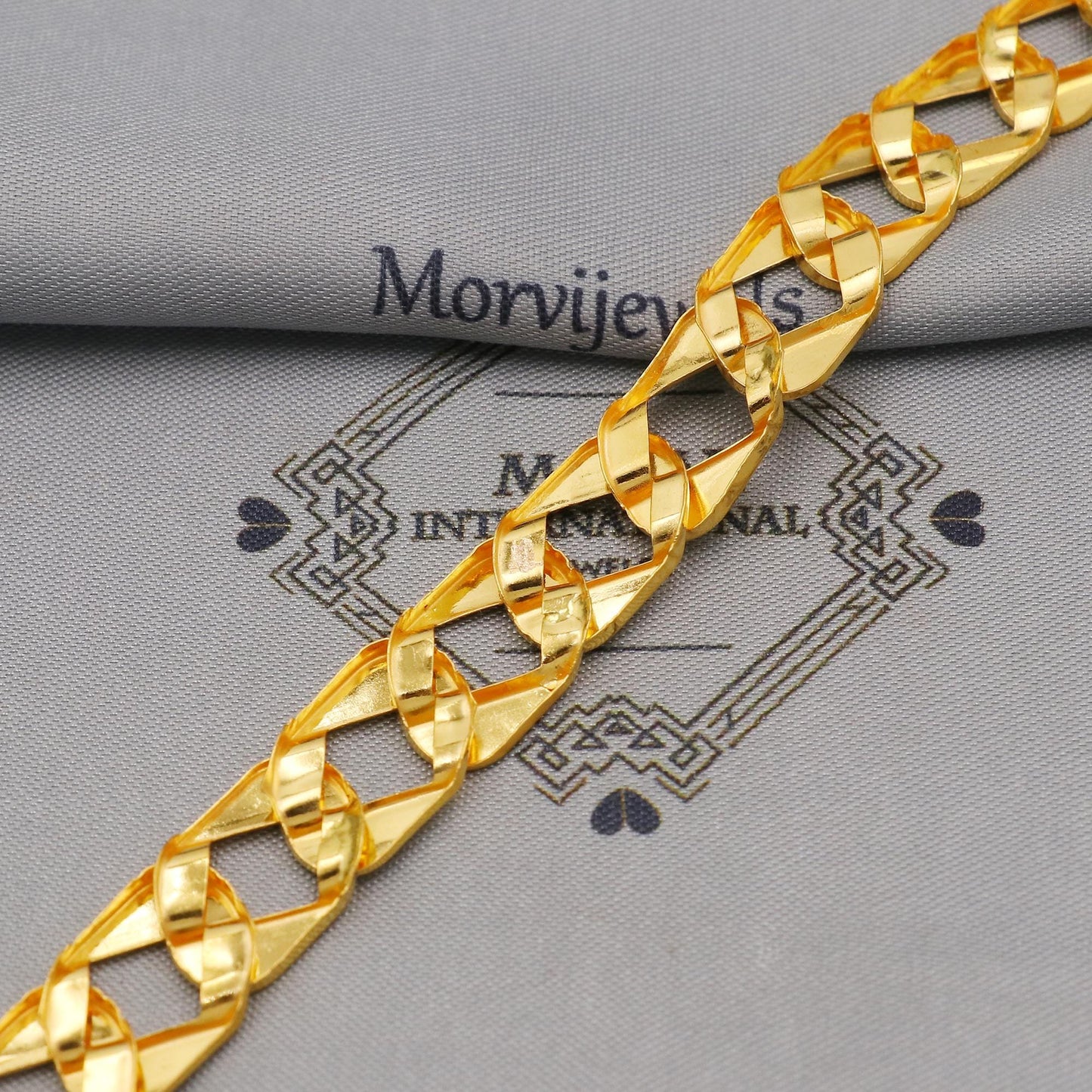 22k Yellow Gold Bracelet, Handmade Indian Style Jewelry, in light weight broad design