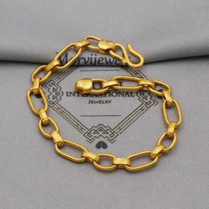 Real 22k Gold Bracelet: Handmade Indian Style Jewelry