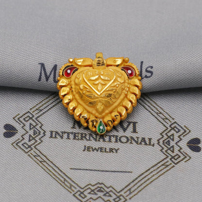 gold 22k pendant handmade Indian jewelry, K6359