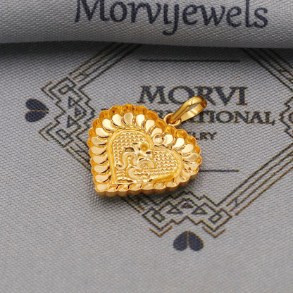 20k/18k Yellow Gold Om Pendant: Lightweight Indian Jewelry, K6361
