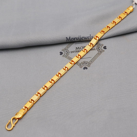 handcrafted 22k solid gold bracelet indian designer jewelry, K6390