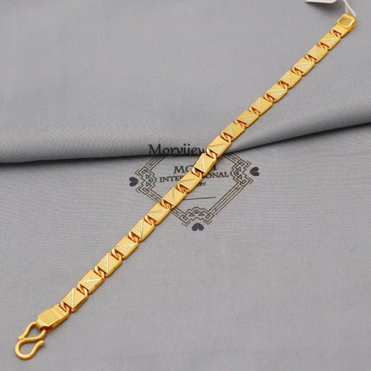 handcrafted 22k solid gold bracelet indian designer jewelry, K6391