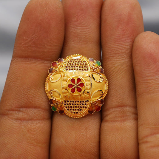 Handmade 22k Gold Rings , 22 karat Woman Rings, Statement Rings, Rings, Daily Ring, Woman Jewelry, 22k Gold Ring, 22k Gold Jewelry