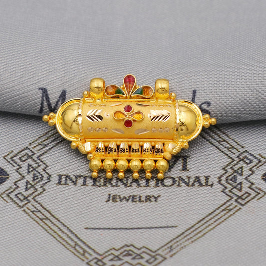 Pure 22k Gold Pendant Jewelry, Traditional Indian Vintage design Gold Jewelry, K6402