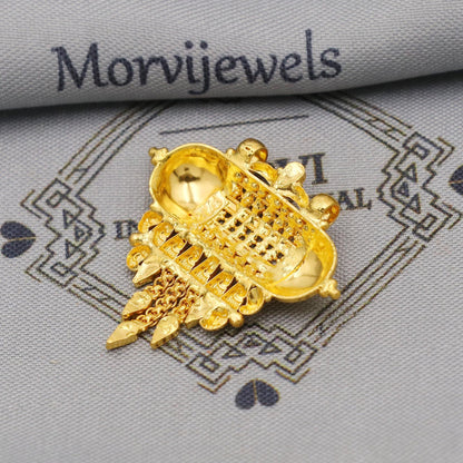 Pure 22k Gold Pendant Jewelry, Traditional Indian Vintage design Gold Jewelry, K6403