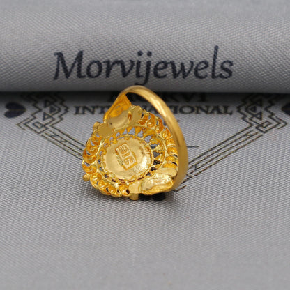 22k Gold Gold Ring, Vintage Designer Solid Gold 22k Ring, Rajasthani Indian Jewelry, Beautiful Women Gold Handmade Ring Jewelry, K6128