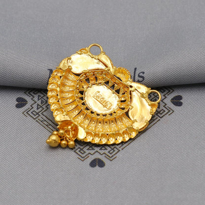 22k Yellow Gold Mangal sutra Pendant Handmade Indian Handmade Vintage Antique Design Jewelry, K6138