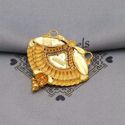 22k Yellow Gold Mangalsutra Pendant Necklace Handmade Indian Handmade Vintage Antique Design Jewelry, K6139