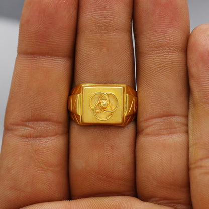 22k Gold Gold Ring, Vintage Antique Solid Gold 22k Ring, Indian Jewelry, Beautiful Gold Handmade Ring Jewelry, K6153