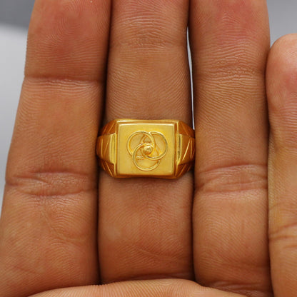 22k Gold Gold Ring, Vintage Antique Solid Gold 22k Ring, Indian Jewelry, Beautiful Gold Handmade Ring Jewelry, K6153
