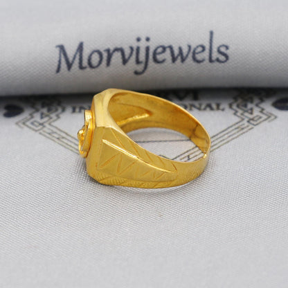 22k Gold Gold Ring, Vintage Antique Solid Gold 22k Ring, Indian Jewelry, Beautiful Gold Handmade Ring Jewelry, K6153