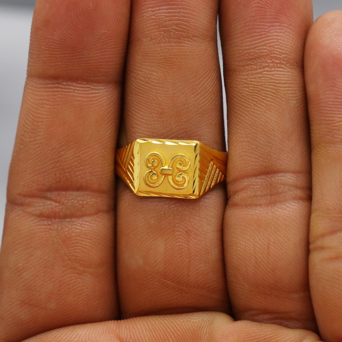 22k Gold Gold Ring, Vintage Antique Solid Gold 22k Ring, Indian Jewelry, Beautiful Gold Handmade Ring Jewelry, K6155