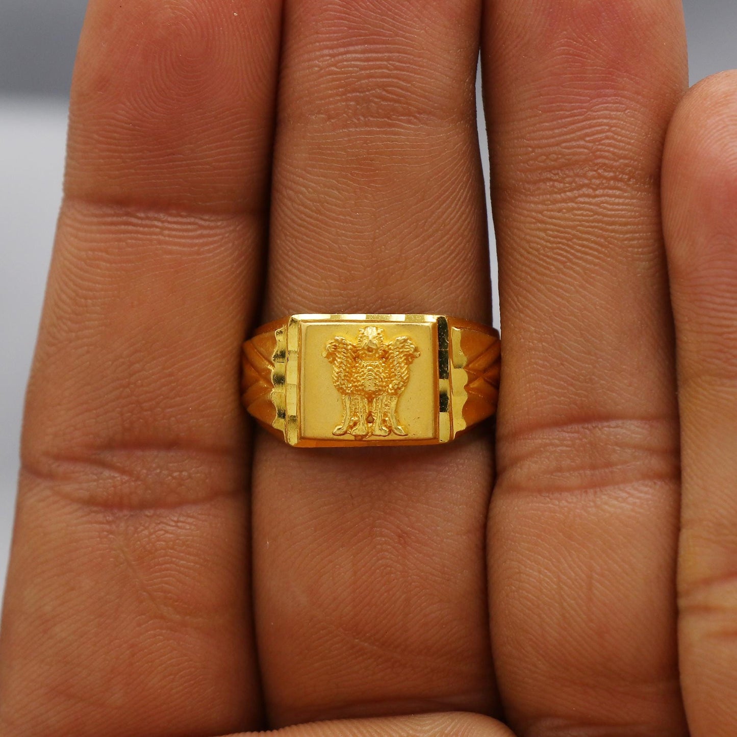 22k Gold Gold Ring, Vintage Antique Solid Gold 22k Ring, Indian Jewelry, Beautiful Gold Handmade Ring Jewelry, K6157