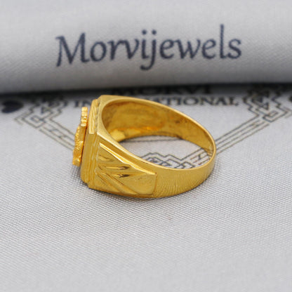 22k Gold Gold Ring, Vintage Antique Solid Gold 22k Ring, Indian Jewelry, Beautiful Gold Handmade Ring Jewelry, K6157