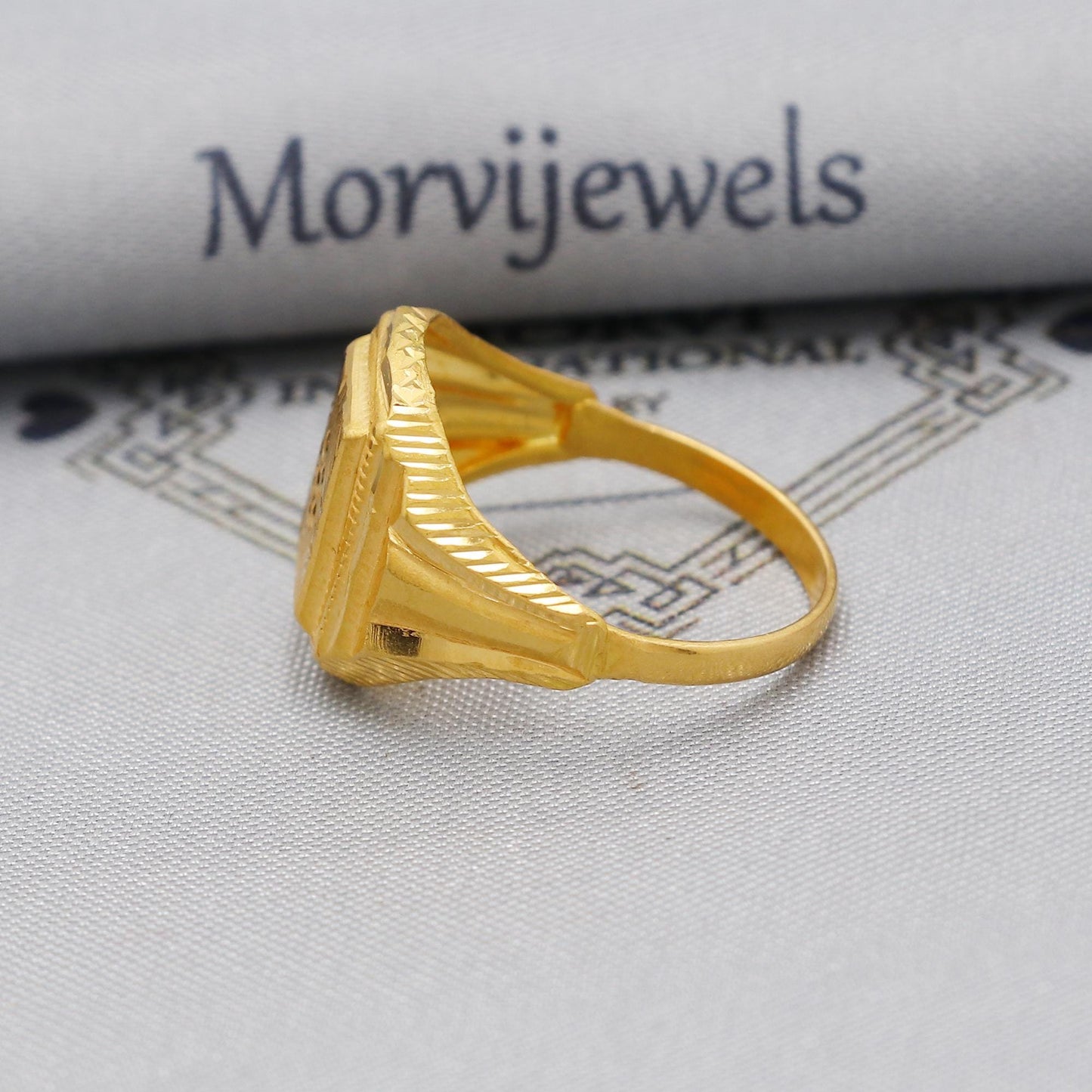 22k Gold Gold Ring, Vintage Antique Solid Gold 22k Ring, Indian Jewelry, Beautiful Gold Handmade Ring Jewelry, K6160