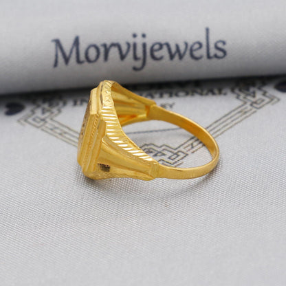 22k Gold Gold Ring, Vintage Antique Solid Gold 22k Ring, Indian Jewelry, Beautiful Gold Handmade Ring Jewelry, K6160