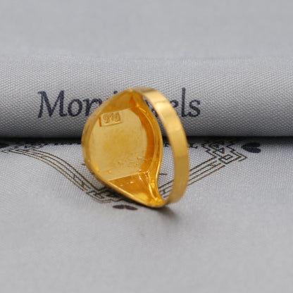 Engraved 22k Gold Handmade Ring Jewelry, K6161