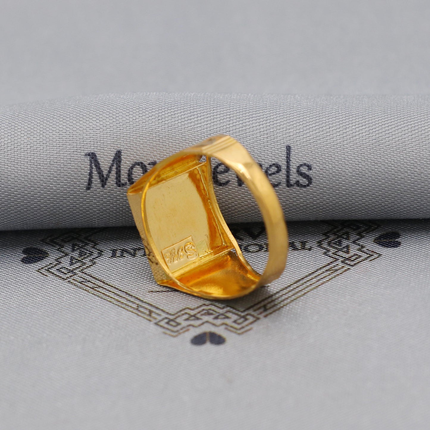 Lord Rama’s Dhanush Hand Carved Bow 22k Gold Gold Ring, K6167