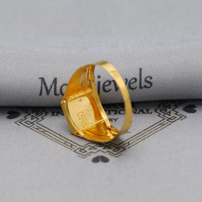 Floral Solid 22k Yellow Gold Ring Jewelry for Gift, 22k Gold Handmade Ring, Indian Gold Ring, K6169