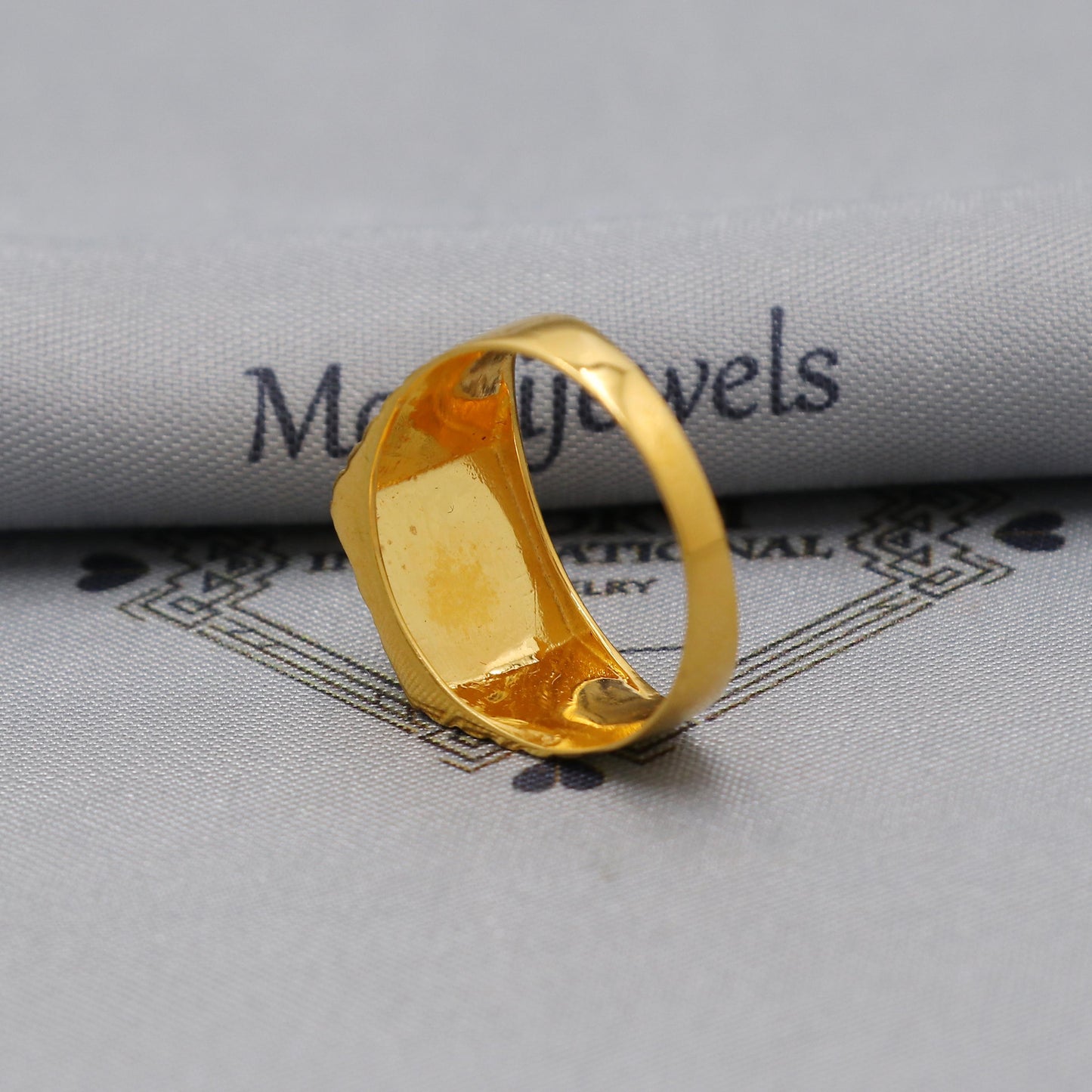 Flower Solid 22k Yellow Gold Ring Size 6 7 8 and All Size, 22k Gold Handmade Ring, Indian Gold Ring, K6174