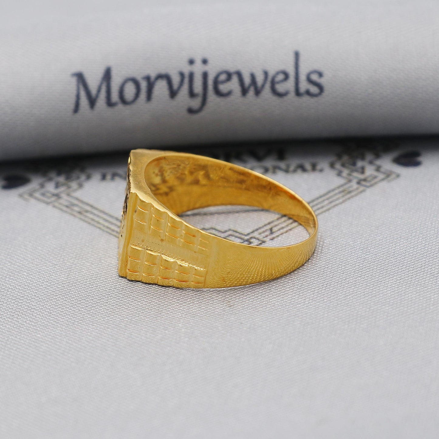 Flower Solid 22k Yellow Gold Ring Size 6 7 8 and All Size, 22k Gold Handmade Ring, Indian Gold Ring, K6174