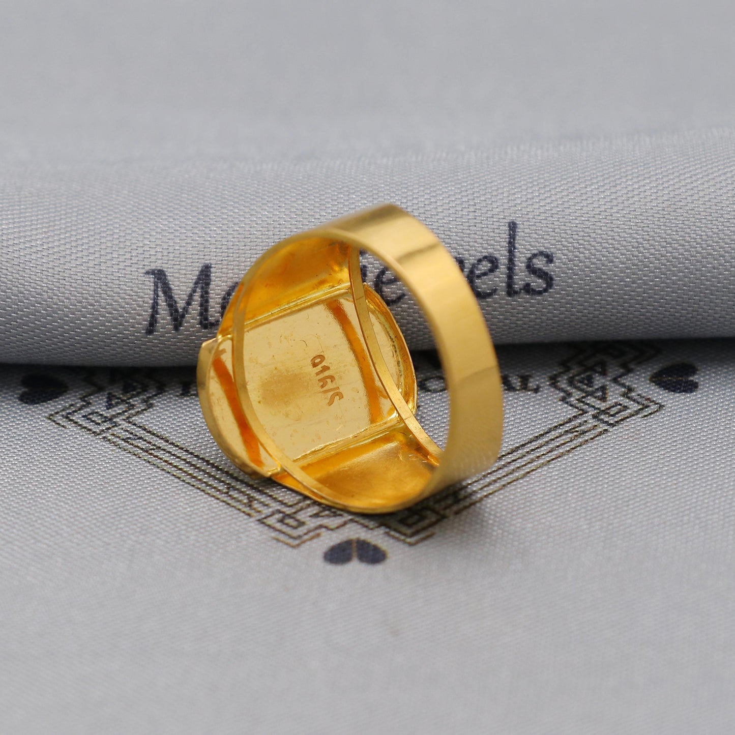 Hand Carved Solid 22k Yellow Gold Ring Size 6 7 8 and All Size, 22k Gold Handmade Ring, Indian Gold Ring, K6178