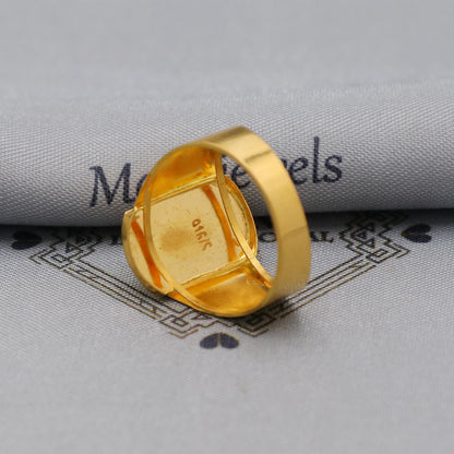 Hand Carved Solid 22k Yellow Gold Ring Size 6 7 8 and All Size, 22k Gold Handmade Ring, Indian Gold Ring, K6178