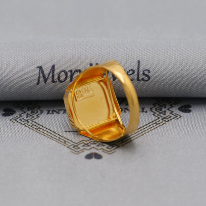 Flower Carved Solid 22k Yellow Gold Ring Size 6 7 8 and All Size, 22k Gold Handmade Ring, Indian Gold Ring, K6180