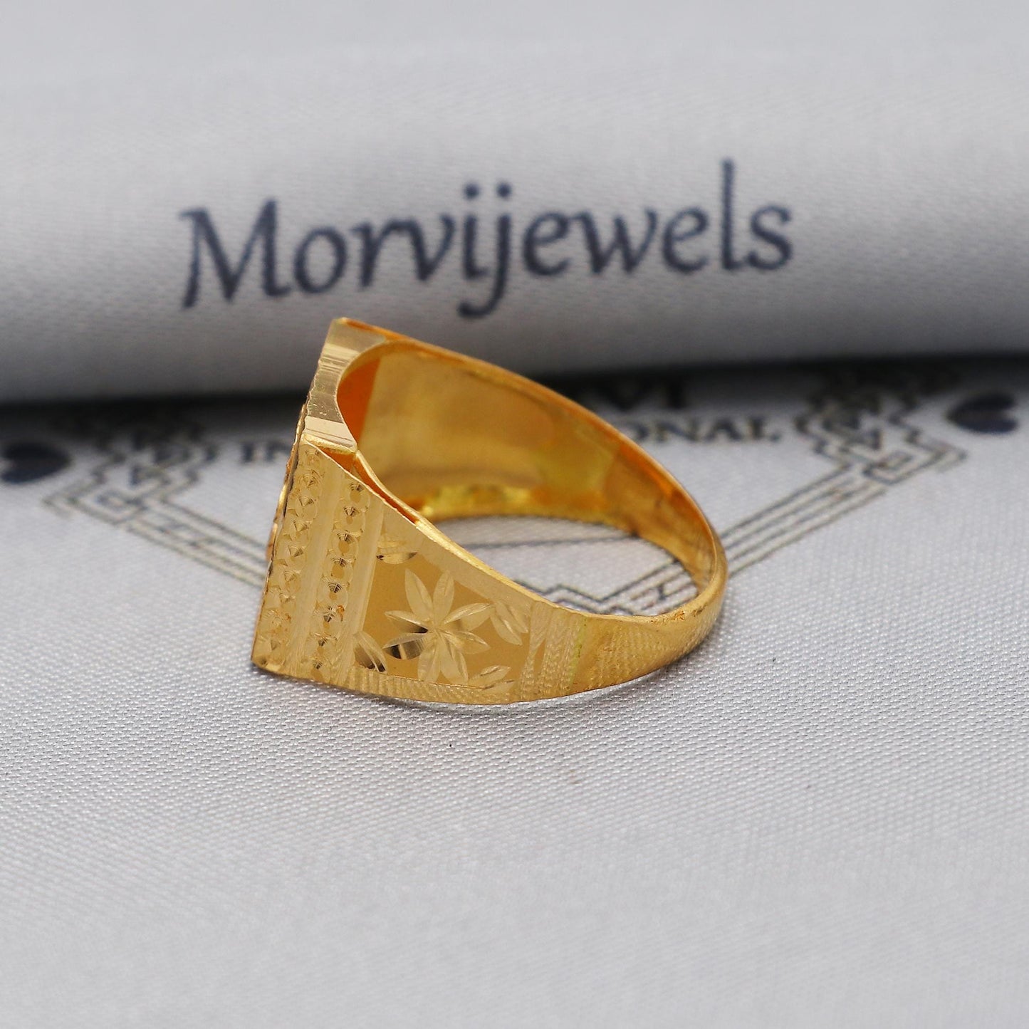 Aum Om 22k Real Gold Ring Jewelry for Gift, K6182