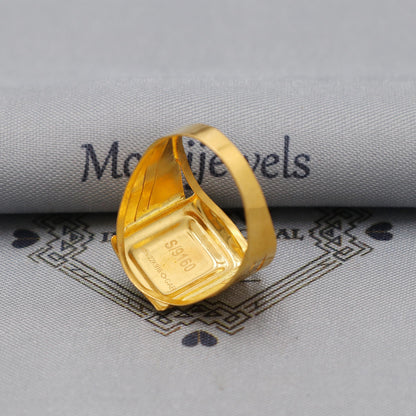 om aum Carved Solid 22k Yellow Gold Ring Size 6 7 8 and All Size, 22k Gold Handmade Ring, Indian Gold Ring, K6183